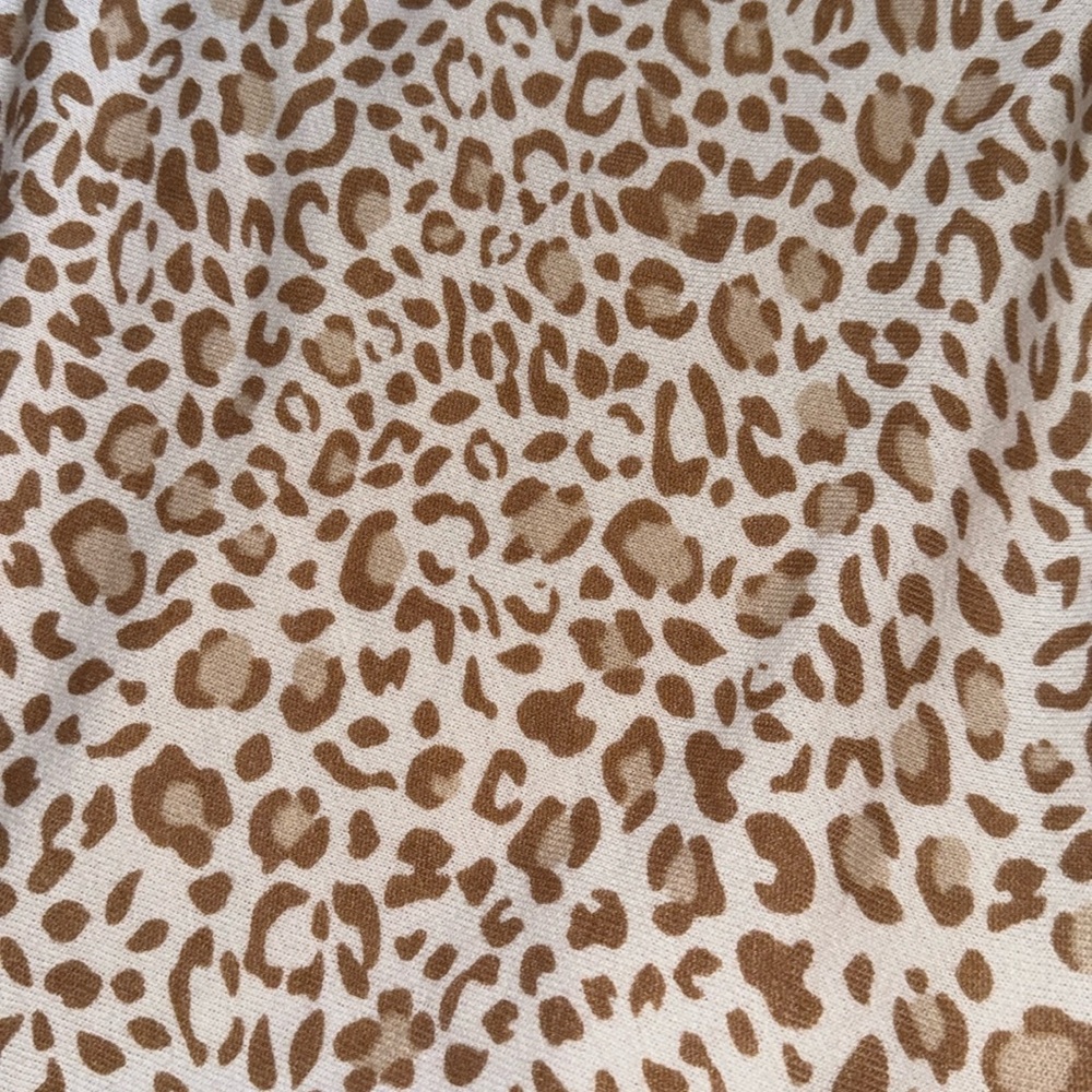 Time & True White / Tan Leopard Print Sweater